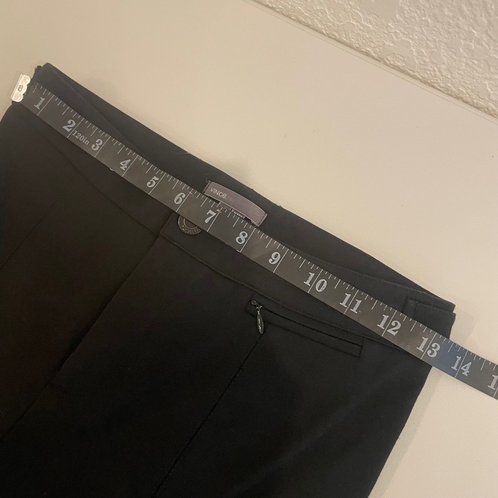 Vince Womens Black Equestrian Skinny Pants Italian Fabric Riding Trousers Size 4 - Picture 7 of 10